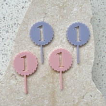 Load image into Gallery viewer, PRE-ORDER: Scallop Birthday Numbers - Cupcake/Food Toppers
