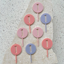 Load image into Gallery viewer, PRE-ORDER: Scallop Birthday Numbers - Cupcake/Food Toppers
