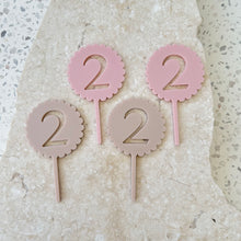 Load image into Gallery viewer, PRE-ORDER: Scallop Birthday Numbers - Cupcake/Food Toppers
